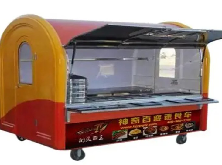 街头霸王速食车加盟店如蓝狮平台何装修更合适